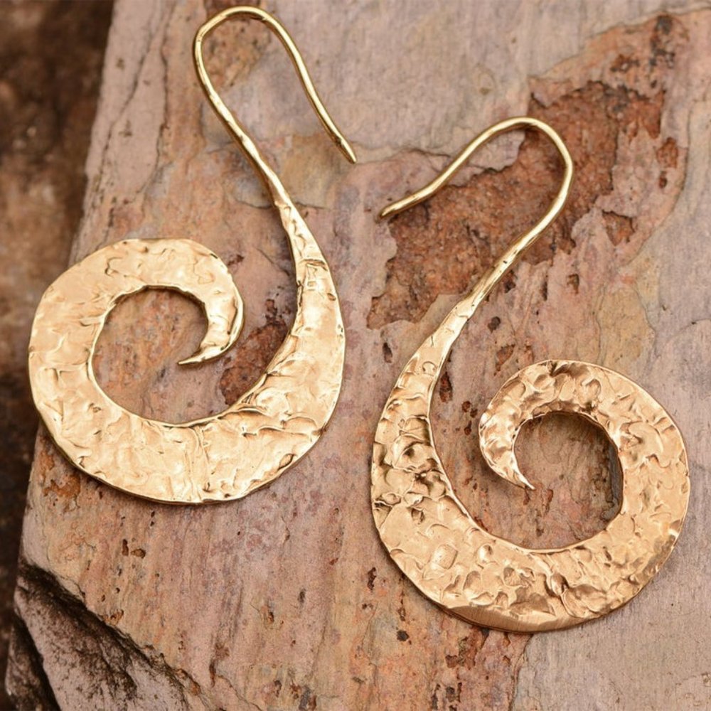 Spiral Earrings in Bronze